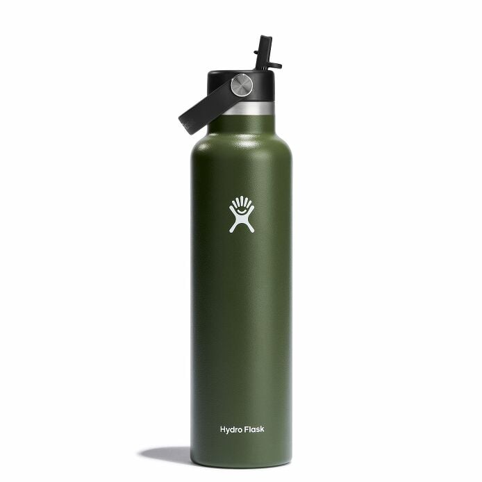 24 oz Standard Mouth w/ Flex Straw Cap - Olive T2